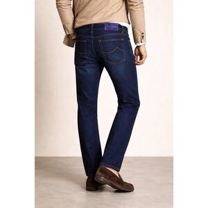 Jacob Cohen Luxury Denim Jeans Mens Sz 33 Italy Dark Wash Slim Straight Designer
